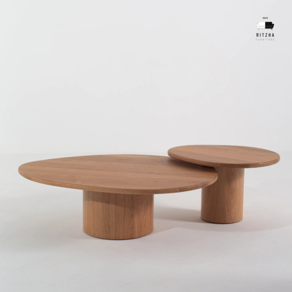 Ritzha Mariano Solid Oak Nesting Coffee Table