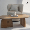 Ritzha Brigitte Wooden Coffee Table In Natural Finish
