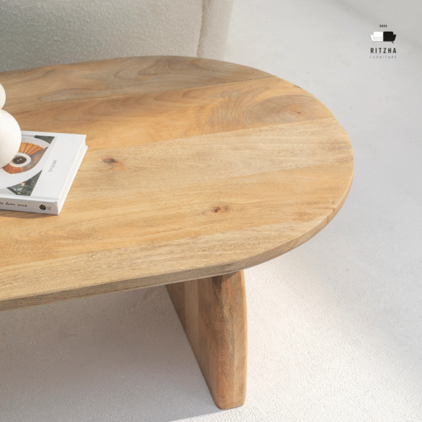 Ritzha Brigitte Wooden Coffee Table In Natural Finish