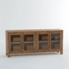 Ritzha Lunaria Wooden Display Sideboard | Rattan Sideboard For Living Room