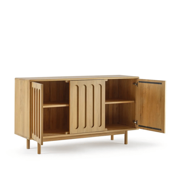 Ritzha Belgrave Large Sideboard In Oak Wood Natural Finish