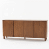 Ritzha Theo Dark Wood Sideboard | Solid Wooden Sideboard In Natural Finish