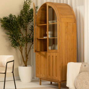 Ritzha Belmont Wooden Display Cabinet Wooden Bookshelf