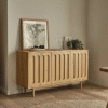 Ritzha Belgrave Large Sideboard In Oak Wood Natural Finish