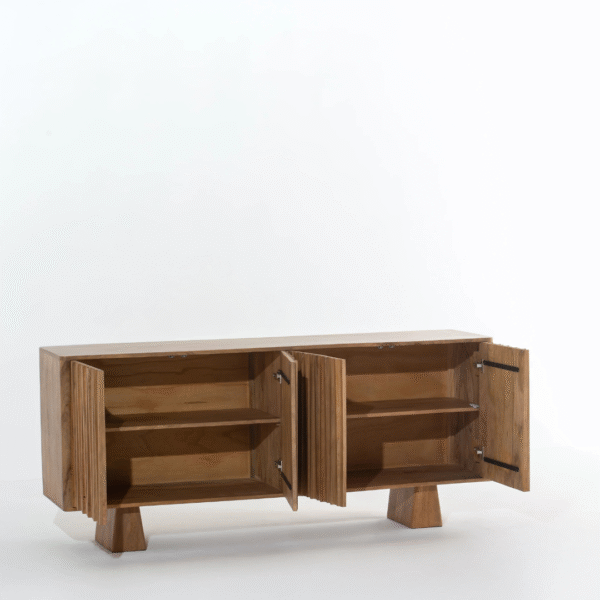 Ritzha Lorwyn 4-Door Wooden Sideboard | Wooden Sideboard for Living Room