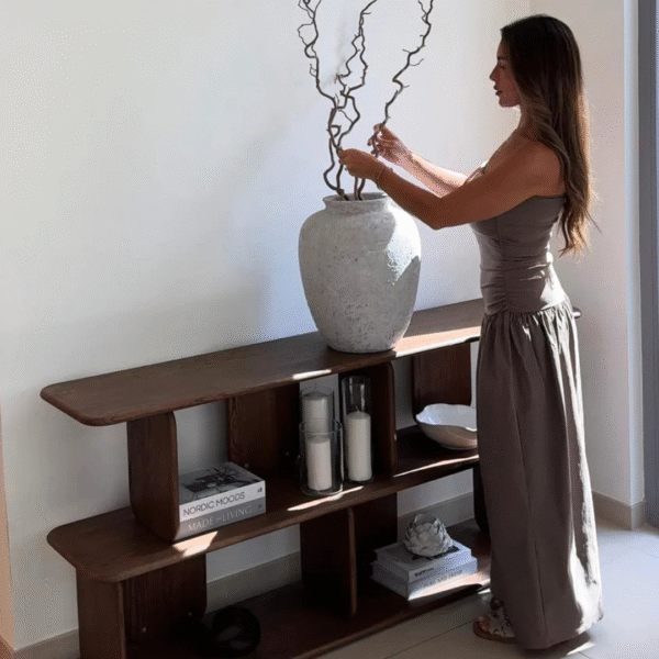 Ritzha Lunova Wooden Display Shelf | Wooden Bookshelf