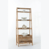 Ritzha Bronwen Wooden Ladder Shelf In Natural Finish