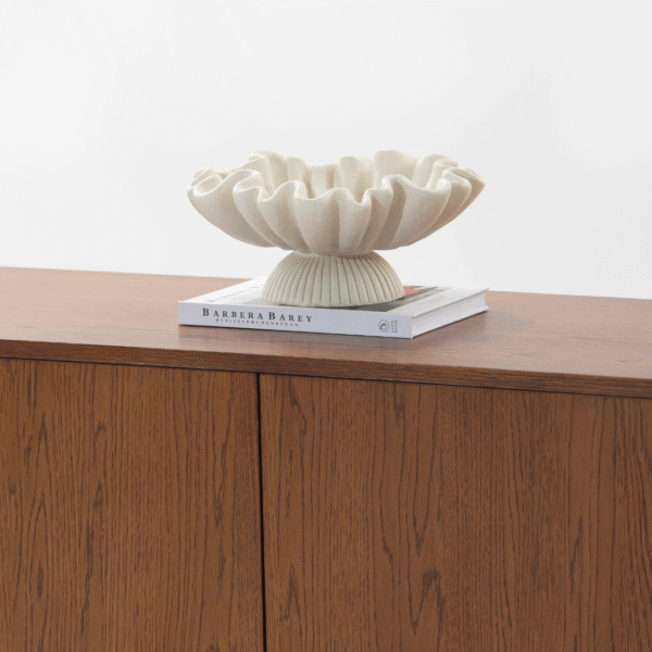 Ritzha Theo Dark Wood Sideboard | Solid Wooden Sideboard In Natural Finish