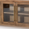 Ritzha Lunaria Wooden Display Sideboard | Rattan Sideboard For Living Room