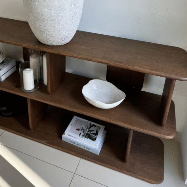 Ritzha Lunova Wooden Display Shelf | Wooden Bookshelf