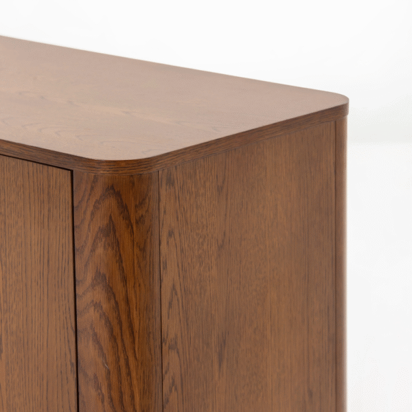 Ritzha Theo Dark Wood Sideboard | Solid Wooden Sideboard In Natural Finish