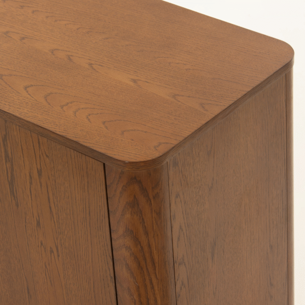 Ritzha Theo Dark Wood Sideboard | Solid Wooden Sideboard In Natural Finish