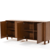 Ritzha Theo Dark Wood Sideboard | Solid Wooden Sideboard In Natural Finish