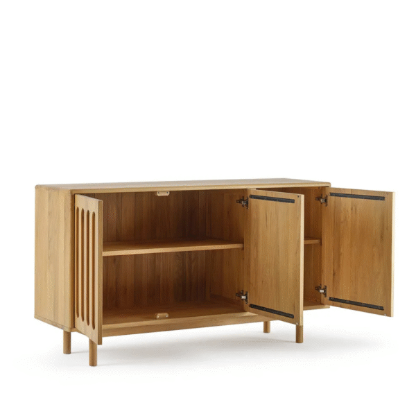 Ritzha Belgrave Large Sideboard In Oak Wood Natural Finish
