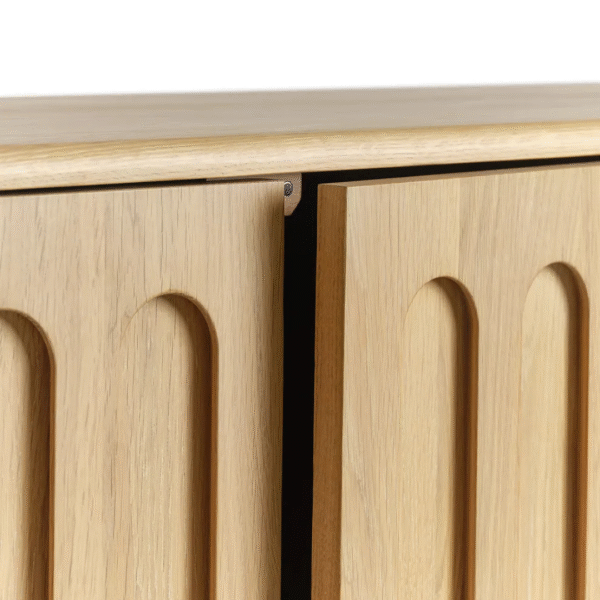 Ritzha Belgrave Large Sideboard In Oak Wood Natural Finish