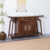 Ritzha Wooden Console Table with Metal Handle Zen Decoration Console Table for Entrance Porch