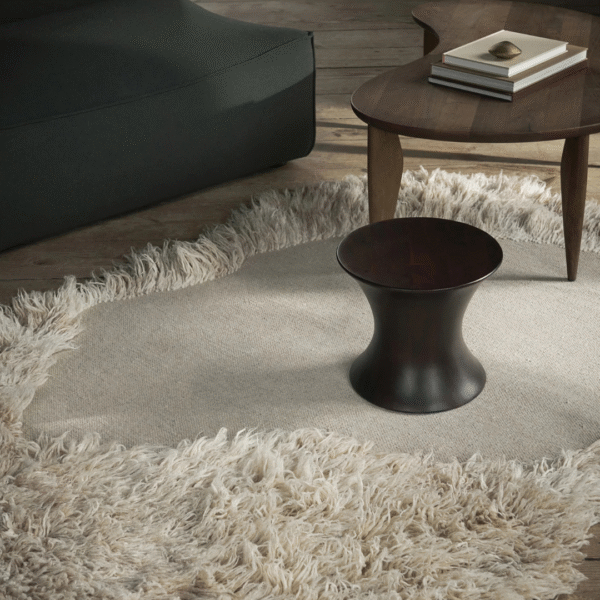 Ritzha Teak Wood Stool Spin | Stools For Living Room
