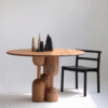 Ritzha Mcveigh Round Dining Table In Honey Finish