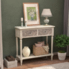 Ritzha COSIEST Console Table In Gray White Finish