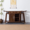 Ritzha Wooden Console Table with Metal Handle Zen Decoration Console Table for Entrance Porch