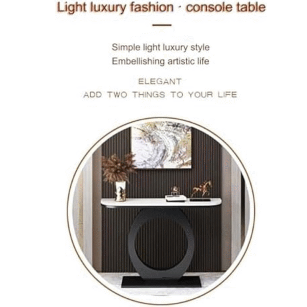 Ritzha Royal Metal With Stone Console Table