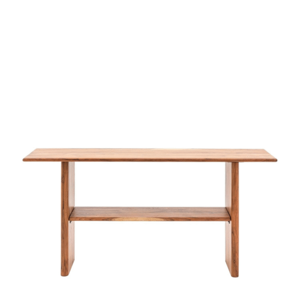 Ritzha Wooden Console Table in Sheesham Wood | Honey Finish