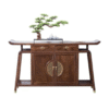 Ritzha Wooden Console Table with Metal Handle Zen Decoration Console Table for Entrance Porch