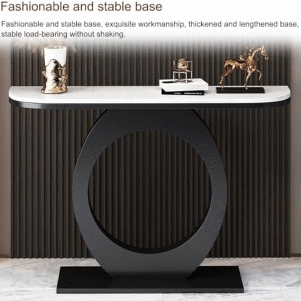 Ritzha Royal Metal With Stone Console Table