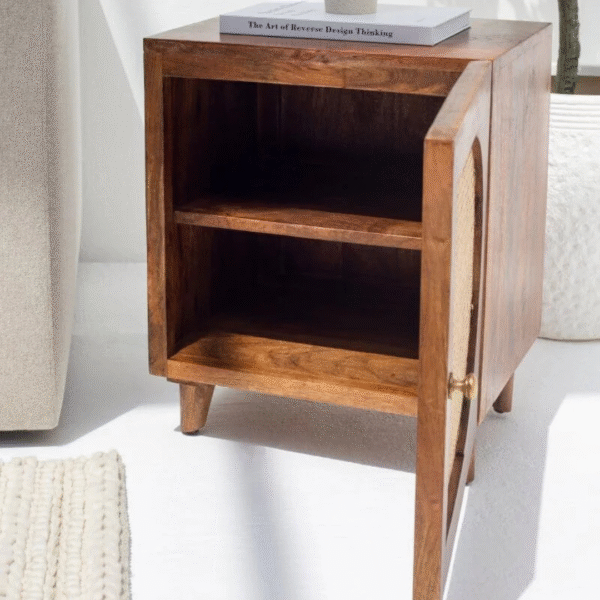 Ritzha Dawn Wooden Bedside Table | Wooden Side tables Online