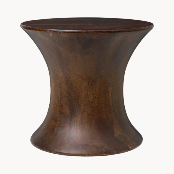 Ritzha Teak Wood Stool Spin | Stools For Living Room