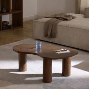 3 Ritzha Oak Wood Coffee Table Didi in Organic Shape