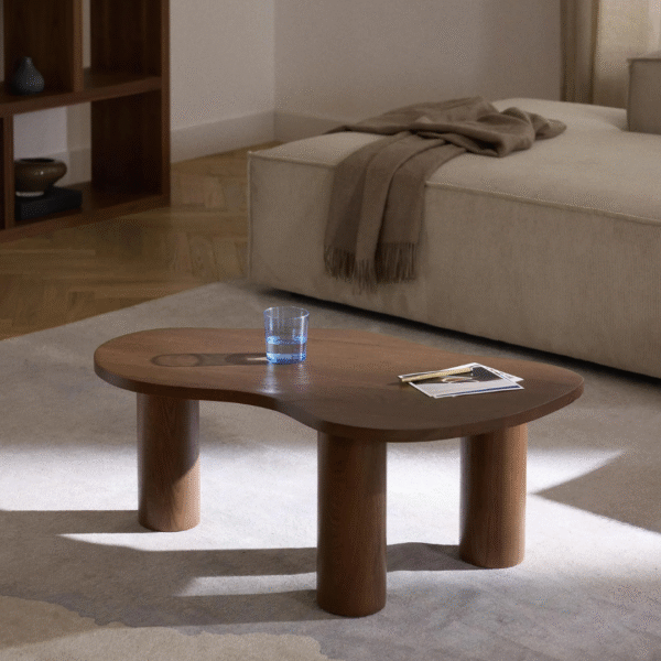 Ritzha Oak Wood Coffee Table Didi in Organic Shape