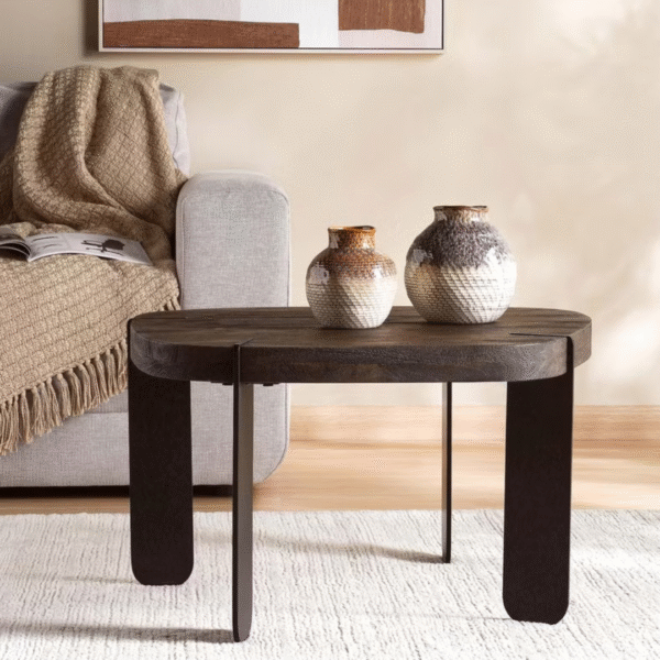 Ritzha malin coffee table wood medium - antique brown