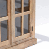 Ritzha Lisette Wooden Display Shelf | Wooden Bookshelf With Glass Natural Finish