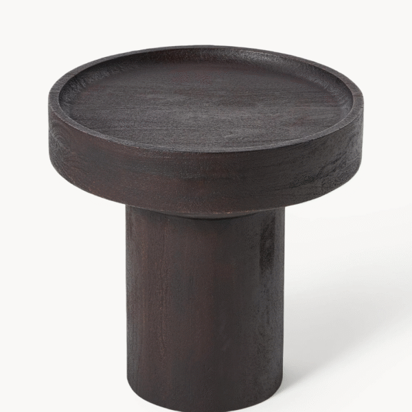 Ritzha Round Teak Wood Side Table Benno