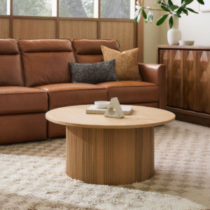 Ritzha Ellington Wooden Coffee Table In Natural Honey Finish