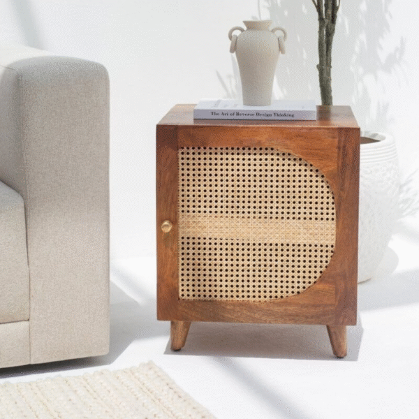 Ritzha Dawn Wooden Bedside Table | Wooden Side tables Online