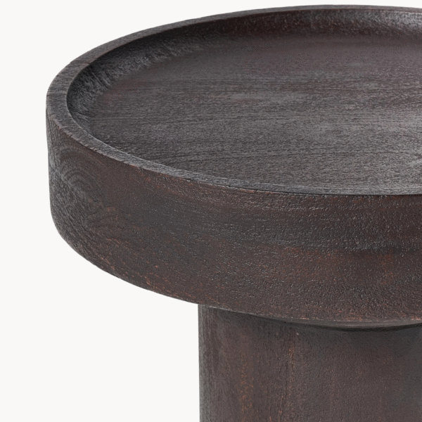 Ritzha Round Teak Wood Side Table Benno
