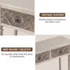 Ritzha COSIEST Console Table In Gray White Finish
