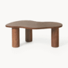 Ritzha Oak Wood Coffee Table Didi in Organic Shape