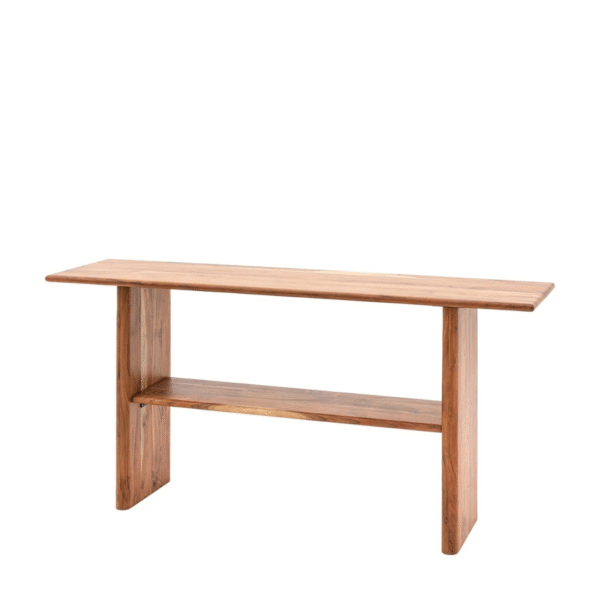 Ritzha Wooden Console Table in Sheesham Wood | Honey Finish