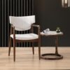 Ritzha Nera Wood Armchair Beige