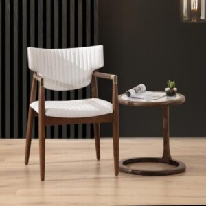 Ritzha Nera Wood Armchair Beige