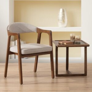 Untitled design Ritzha Lena Wood Armchair Beige