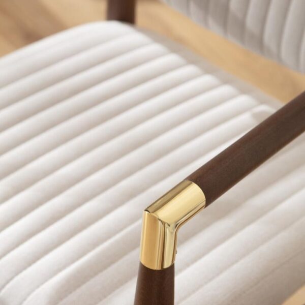 Ritzha Nera Wood Armchair Beige