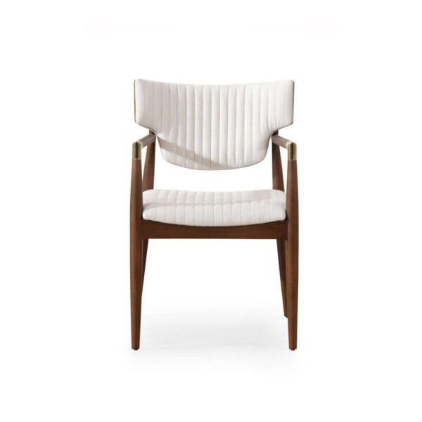 Ritzha Nera Wood Armchair Beige