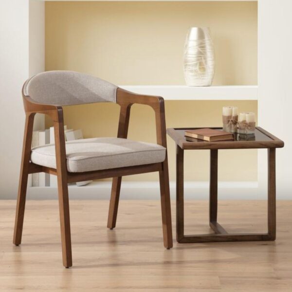 Untitled design Ritzha Lena Wood Armchair Beige