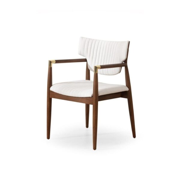 Ritzha Nera Wood Armchair Beige