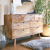 Ritzha Oslo Light Teak Wood Large Chest of Drawers