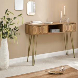 Ritzha Orleans Console Desk In Teak Wood